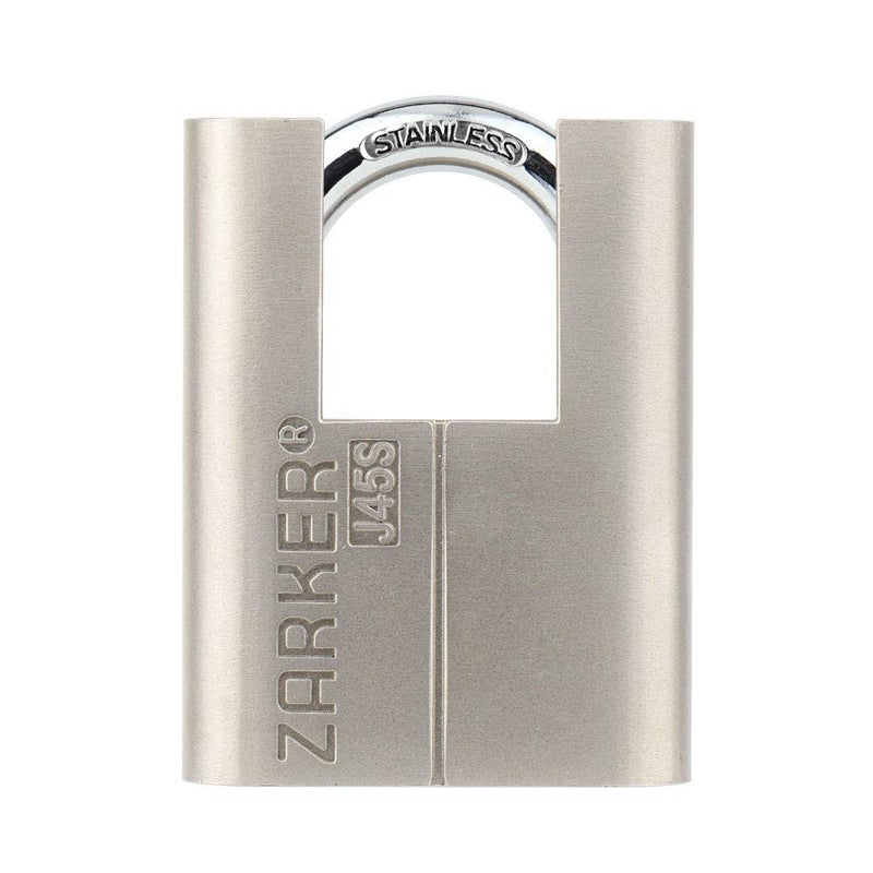 Zarker J45S keyed Padlock, Heavy Duty Stainless Steel Shackle Lock, 3 Keys, Waterproof and Rustproof Storage, Warehouses, Garage, Outdoors, 1-Pack - Image 3